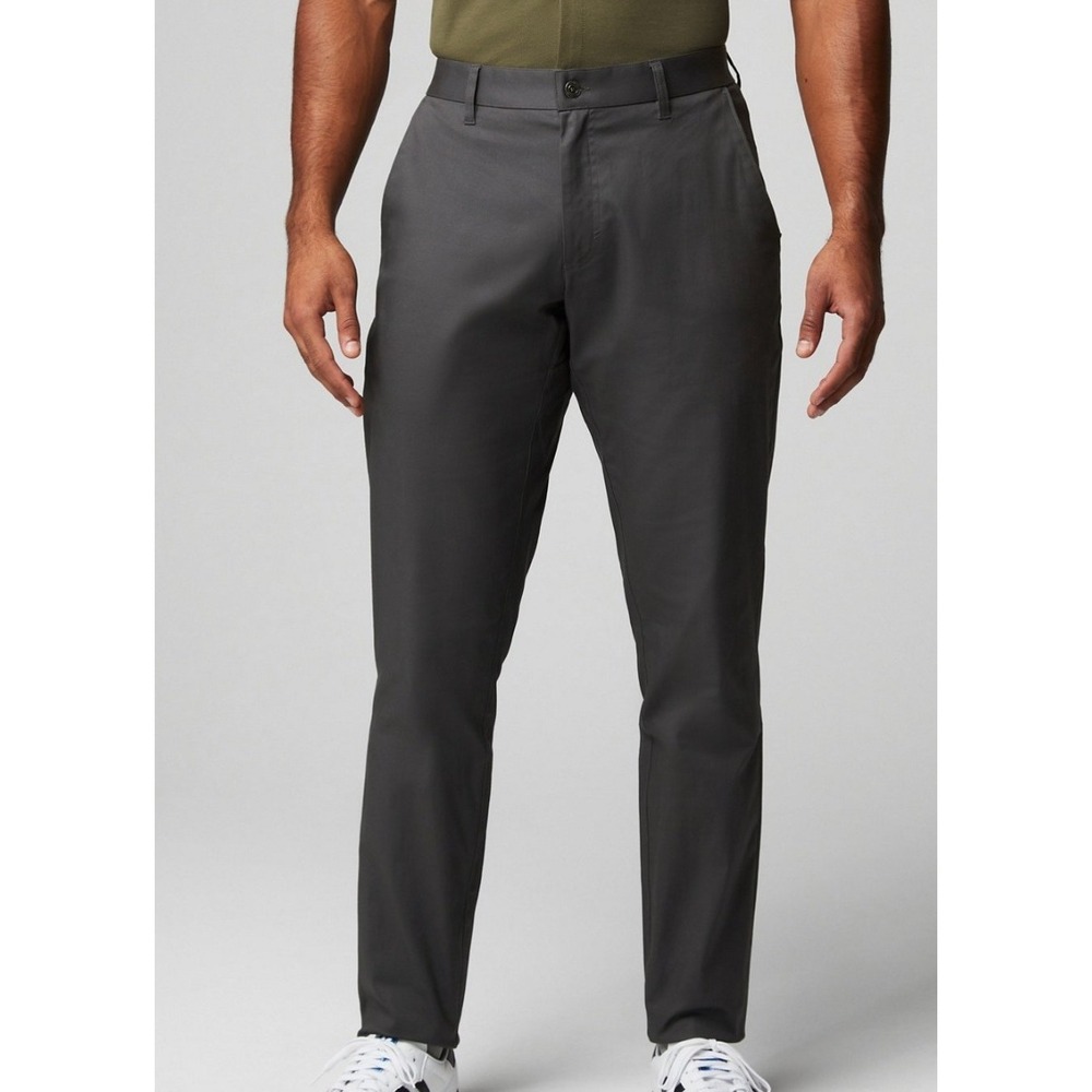 Fabletics Mens High Side Chino Classic Fit Pants Grey 42x32 PT2354910-9465-42032 - Picture 4 of 13